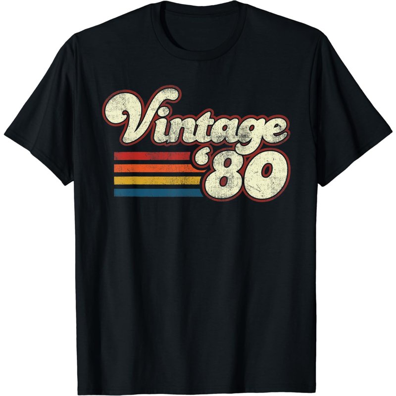 Vintage 1980 Birthday T-shirt — T-shirts pour hommes