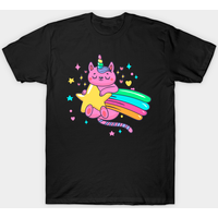 Rainbow Pink Kitty - Rainbow Pink Kitty - T-shirt — Mens T Shirts
