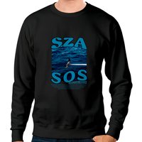 Sza Sos Vintage Sweatshirt, Sza New Bootleg 90s Black Sweatshirt — Sweats à capuche pour hommes