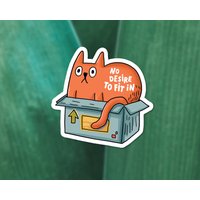 Funny Cat Sticker - Cute Orange Cat Sticker — Stickers & Decals