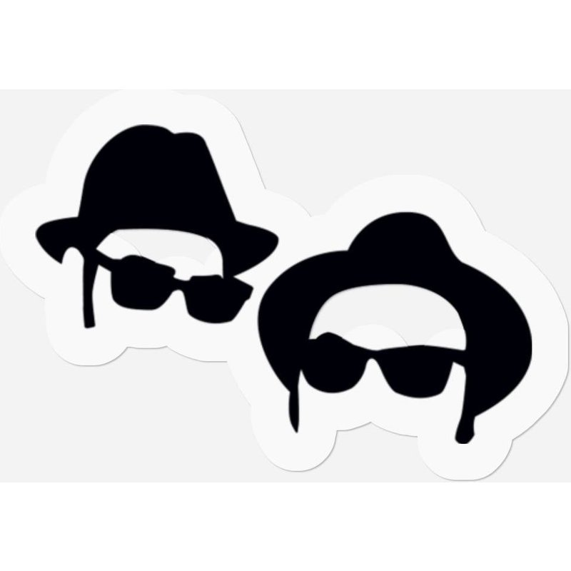 Elwood & Jake - Blues Brothers - Stickers — Autocollants et stickers
