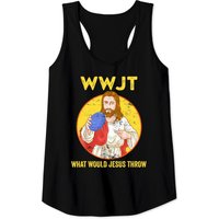 Disc Golf What Would Jesus Throw Frisbee Golf Tank Tops — T-shirts pour hommes