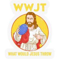 Disc Golf What Would Jesus Throw Frisbee Golf Stickers — Autocollants et stickers