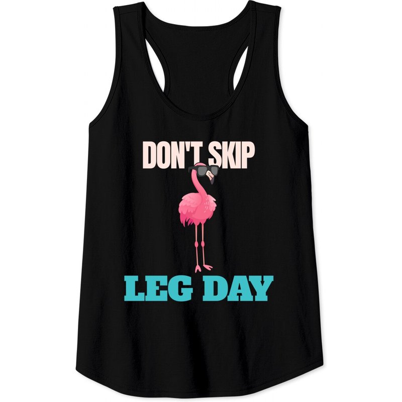 Don't Skip Leg Day Pink Flamingo Tank Tops — T-shirts pour hommes