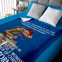 I Am A Child Of God A Woman Of Faith Baby Blankets Design On Back — Couvertures pour bébé