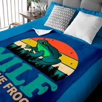 Milf-man I Love Frogs Funny Saying Frog Amphibian Lovers Pullover Baby Blankets — Baby Blankets