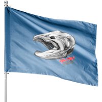 Salmon Skull Fishing House Flags — Drapeaux décoratifs