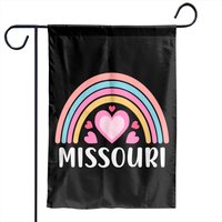 Missouri Rainbow Hearts Pullover Garden Flags — Drapeaux décoratifs