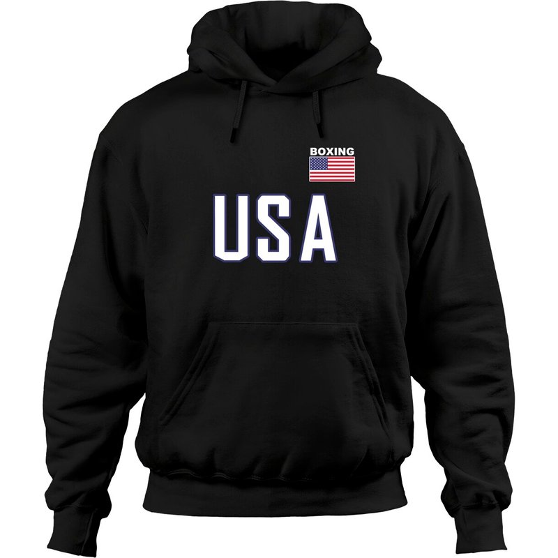 Usa Flag Boxing Pocket Equipment Jacket For Boxer Hoodies — Sweats à capuche pour hommes