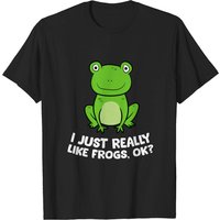 I Just Really Like Frogs Ok Funny Frog Lovers Pullover T-shirts — T-shirts pour hommes