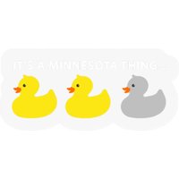 Minnesota Duck Duck Grey Duck Sticker — Stickers & Decals