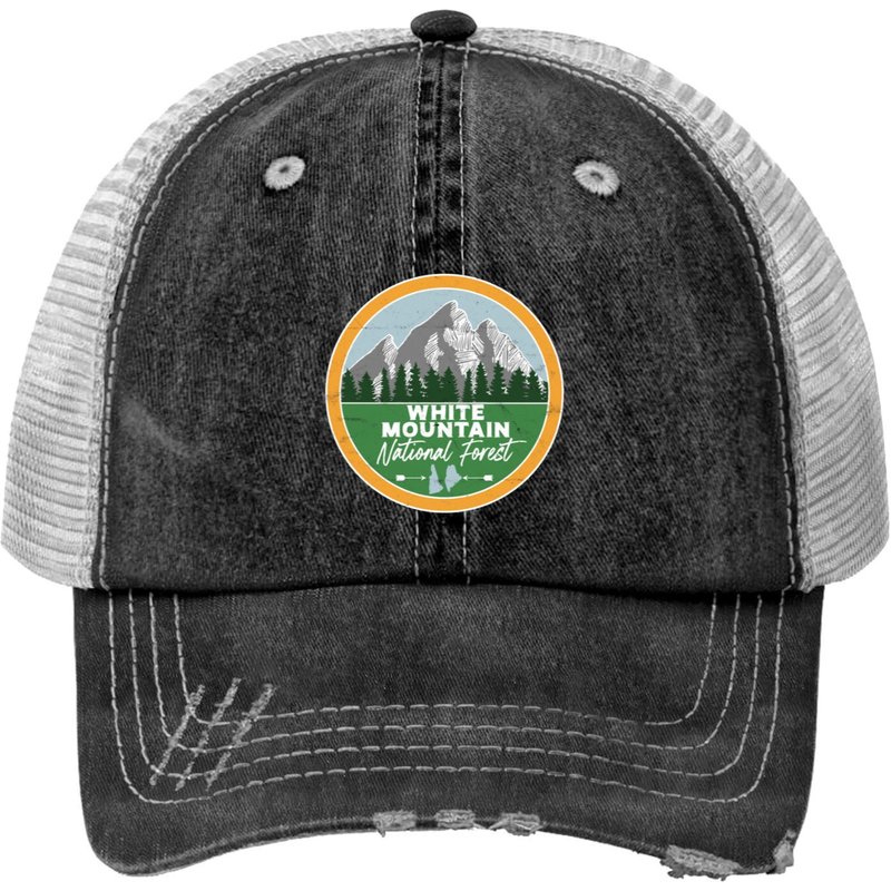 White Mountain National Forest New Hampshire Mt. Washington Pullover Print Trucker Hat — Casquette de baseball
