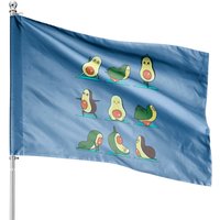 Avocado Yoga Funny Pullover House Flags — Drapeaux décoratifs