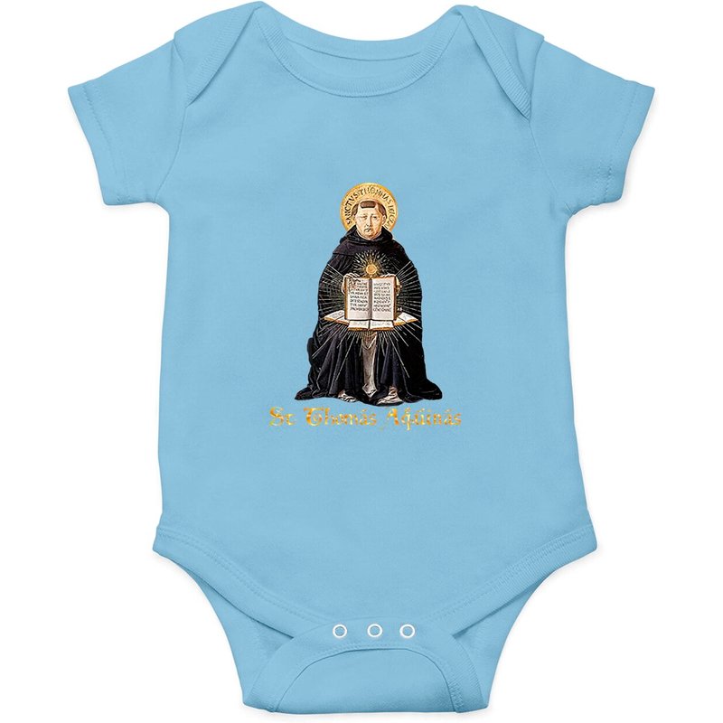 St Thomas Aquinas Saint & Catholic Church Doctor 0701 Pullover Onesies — Bodys bébé