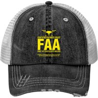 Faa Certified Drone Pilot Funny Gift Print Trucker Hat