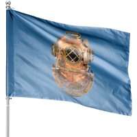 Vintage Diving Helmet - Deep Sea Diver - House Flags — Decorative Flags