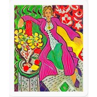 Woman In A Purple Coat By Henri Matisse - Matisse - Stickers