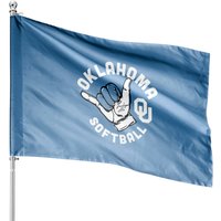 Jocelyn Alo House Flags, Oklahoma Softball Jocelyn Alo Sooner Shaka House Flags — Drapeaux décoratifs