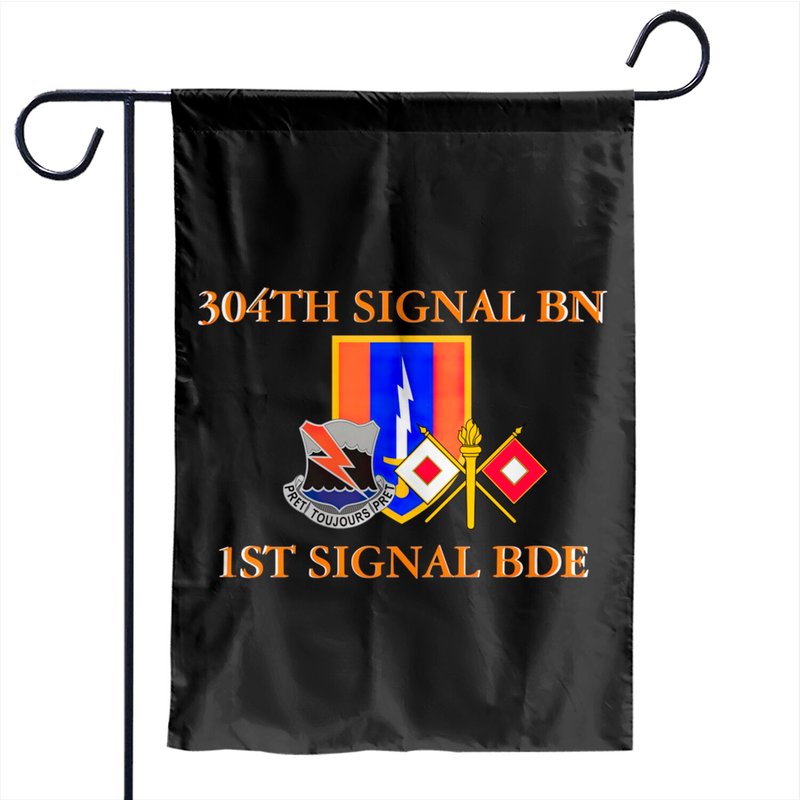 304th Signal Battalion 1st Signal Brigade Garden Flags — Decorative Flags