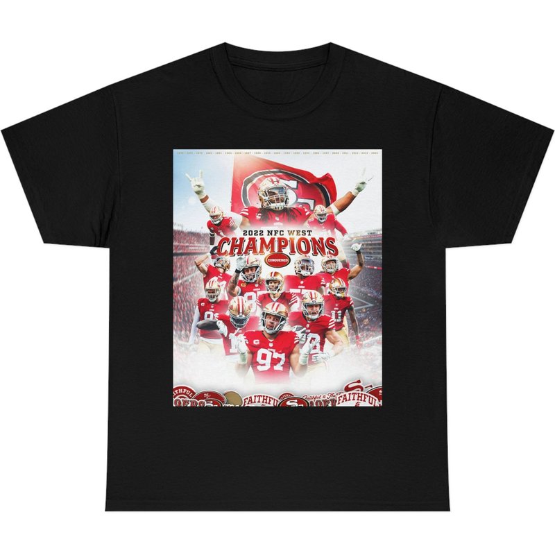 San Francisco West Division Champions, Forty Niners, George Kittle Shirt — T-shirts pour hommes