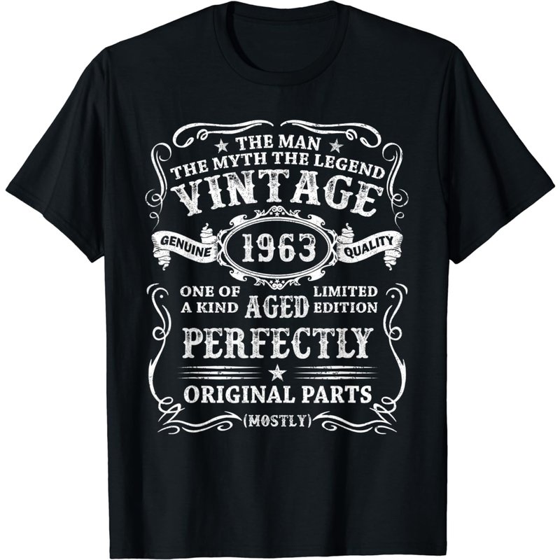 Vintage 1963 Man Myth Legend 60th Birthday 60 Year Old Gifts T-shirt — T-shirts pour hommes