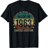 Made In 1963 60 Years Old 60th Birthday Gifts For Men T-shirt