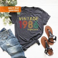 1986 Original Parts Shirt, Vintage 1986 Shirt, 37th Birthday Gift For Men