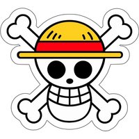 One Piece Luffy Straw Hat Jolly Roger Decal Sticker — Autocollants et stickers