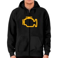 Check Engine - Check Engine Light - Zip Hoodies