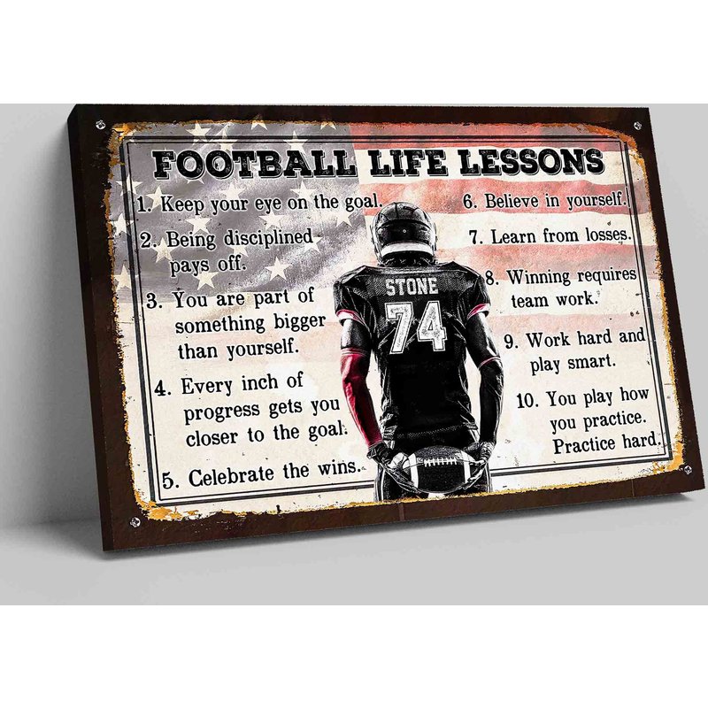 Personalized Football Life Lessons Poster — Affiches et impressions