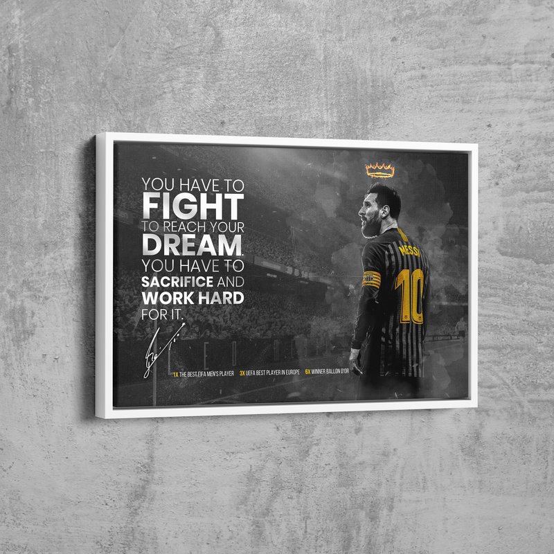 Lionel Messi Inspirational Poster, Barcelona Inspirational Poster — Posters & Prints