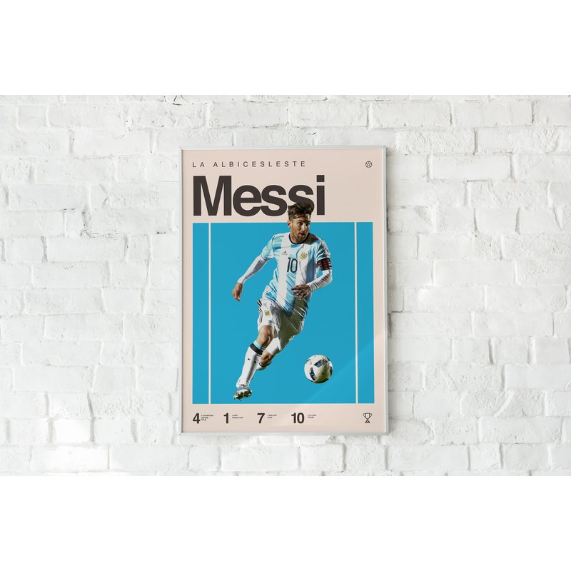 Lionel Messi Argentina National Team Poster, Lionel Messi Poster — Posters & Prints