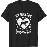 My English Bulldog Is My Valentine Valentines Day Men Dog T-shirt — T-shirts pour hommes