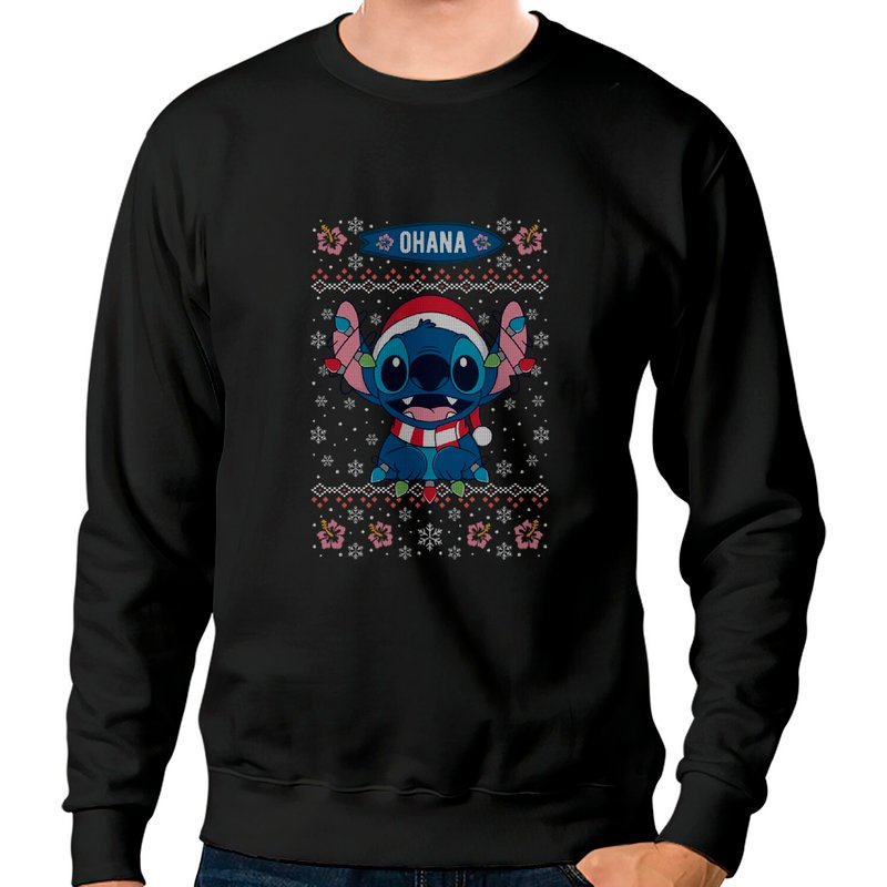 Ohana Christmas Sweater - Ugly Christmas Sweater - Sweatshirts