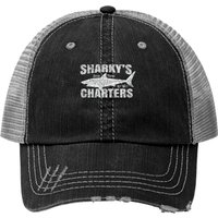 Sharky's Charters Aged - James Bond - Print Trucker Hats