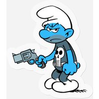 Punishing Smurf - Smurf - Stickers — Autocollants et stickers