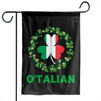 O'talian Italian Irish Saint Patricks Day Shamrock Garden Flags — Drapeaux décoratifs