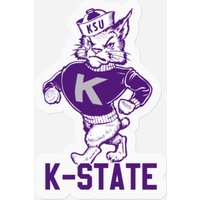 Vintage Willie The Kansas State Wildcat Mascot - Kansas State - Stickers — Stickers & Decals