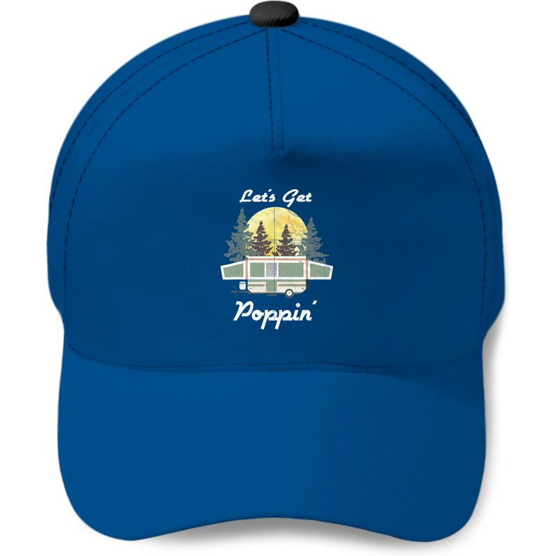 Funny Camping Baseball Cap Rv Popup Camper Tent Trailer Outdoor — Casquette de baseball