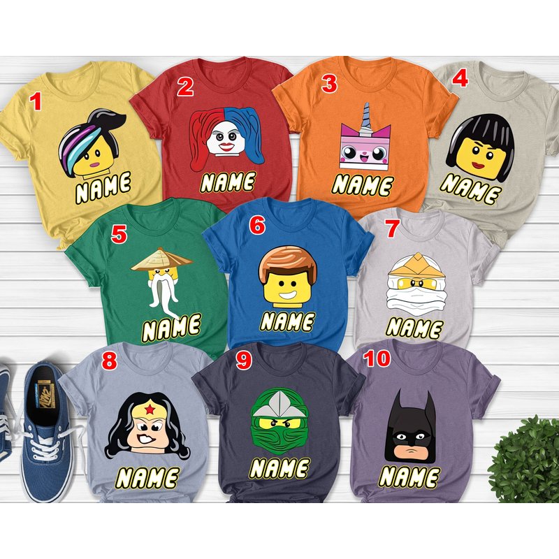 Custom Building Block Family Shirt — T-shirts pour hommes