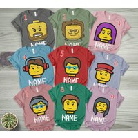 Personalized Building Block Shirt,building Blocks Family,building Block Shirt