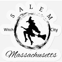 Black Salem Witch City Logo - Salem - Stickers — Autocollants et stickers