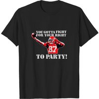 K.ansas City Chiefs Travis Kelce "fight For Your Right To Party" T-shirt — T-shirts pour hommes