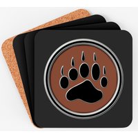 Bear Paw Print - Bear Paw Print - Coasters — Coasters & Placemats