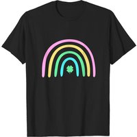 Green Four Leaf Clover Rainbow St Patrick's Day T-shirt — T-shirts pour hommes