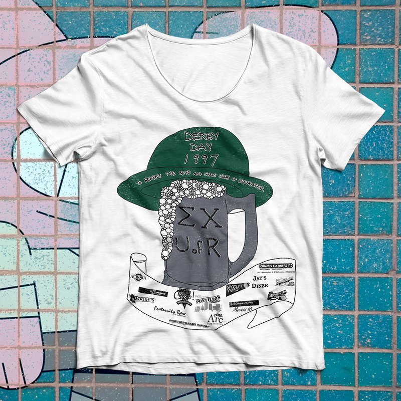 Vintage University Of Rochester Derby Days 1997 T-shirt — T-shirts pour hommes