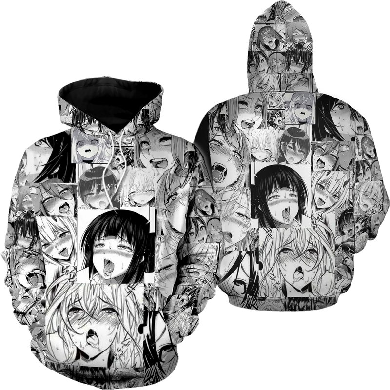 Ahegao Hoodie 3d
