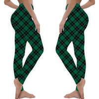 Green Plaid Women's Leggings
