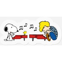 Snoopy Play Piano Together - Snoopy Gifts - Stickers