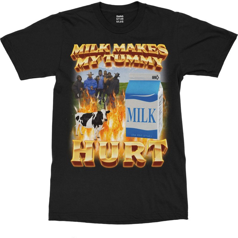 Milk Makes My Tummy Hurt T-shirt — T-shirts pour hommes